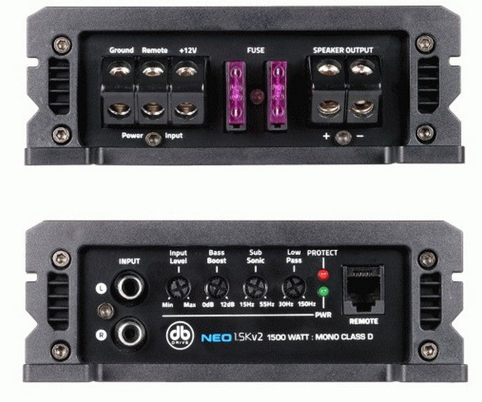 DB DRIVE AMP NEOv2 MONO - 1 X 750W RMS @ 1 OHM / 1 X 350W RMS @ 2 OH - NEO1.5Kv2
