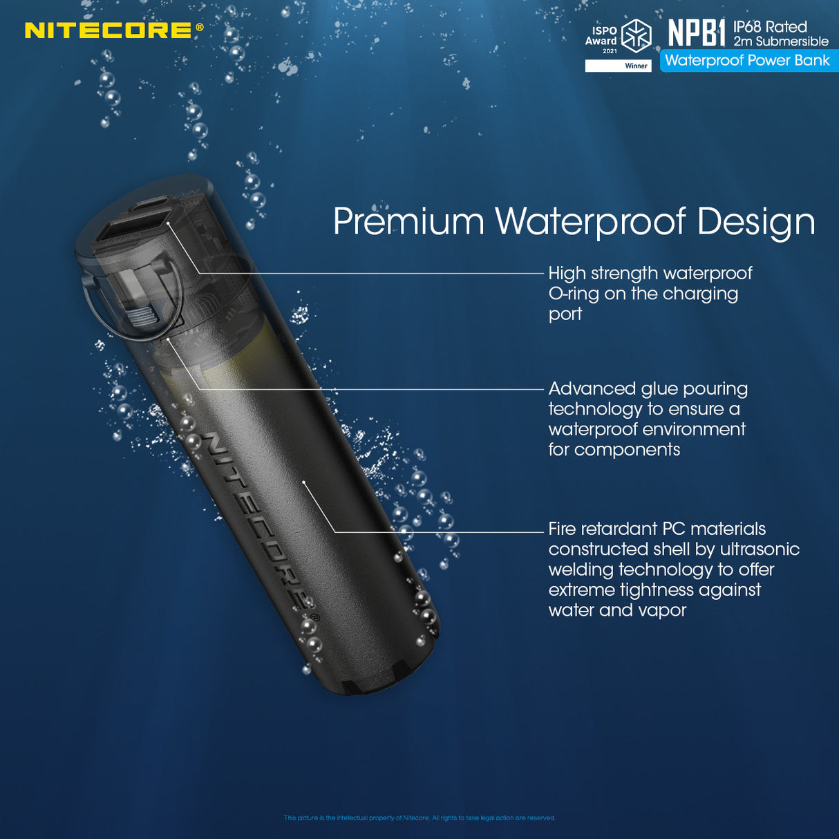 NITECORE 5000MAH POWER BANK WATERPROOF - NPB1