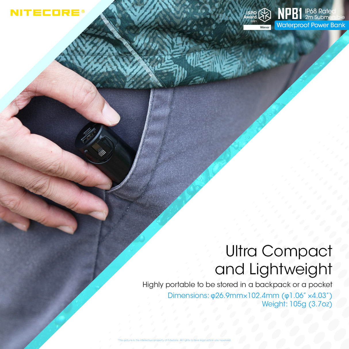 NITECORE 5000MAH POWER BANK WATERPROOF - NPB1