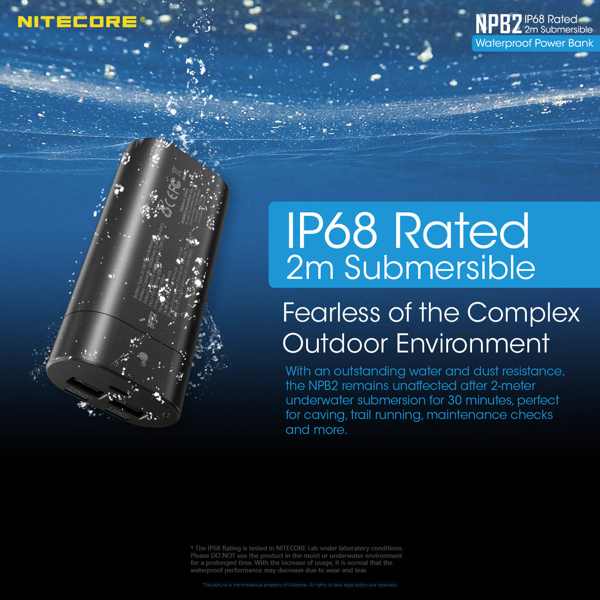 NITECORE 10000MAH POWER BANK WATERPROOF - NPB2