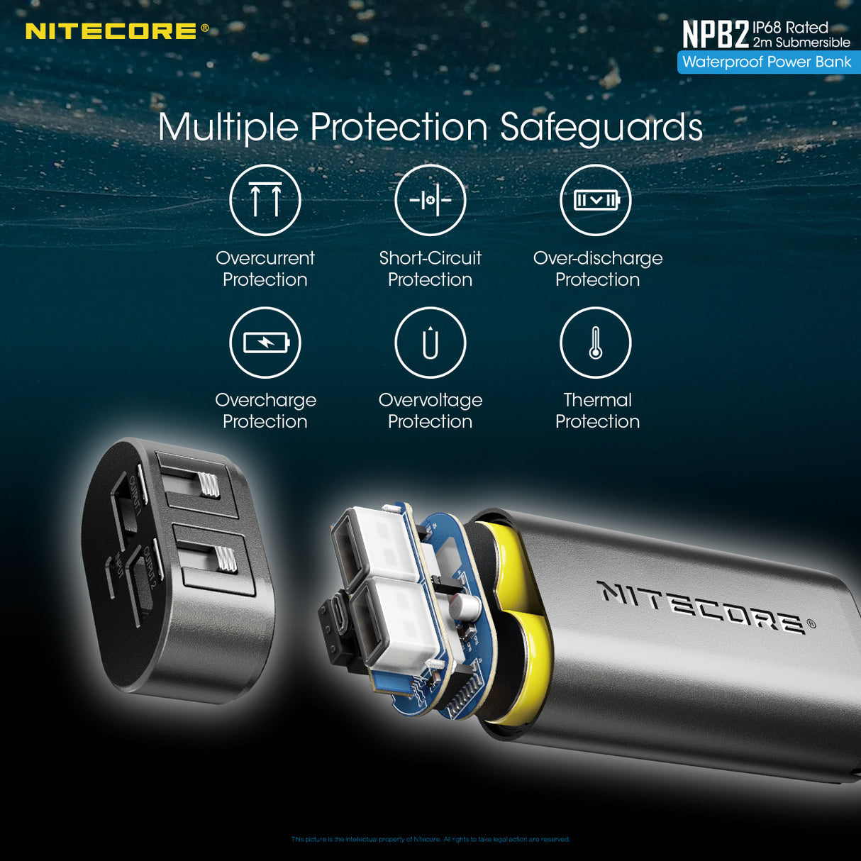 NITECORE 10000MAH POWER BANK WATERPROOF - NPB2