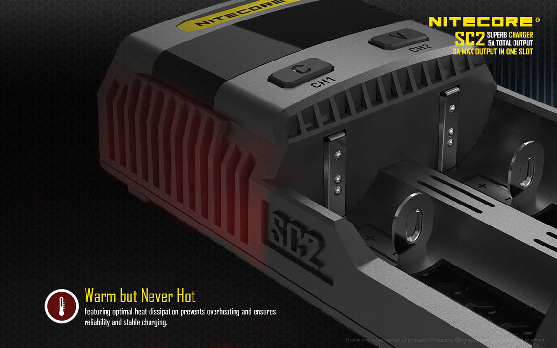 NITECORE BATTERY CHARGER FAST UNIVERSAL FOR AA AAA C D 18650 17650 17670, - SC2