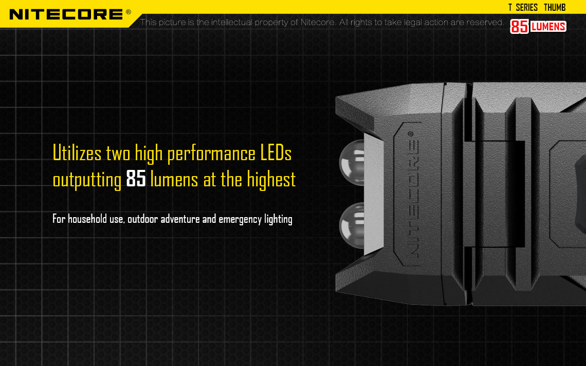 NITECORE RECHARGEABLE LED KEY-CHAIN FLASHLIGHT - THUMB
