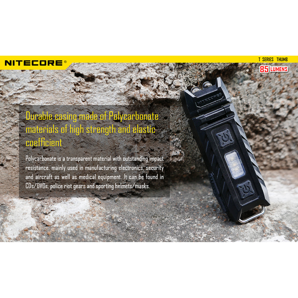 NITECORE RECHARGEABLE LED KEY-CHAIN FLASHLIGHT - THUMB