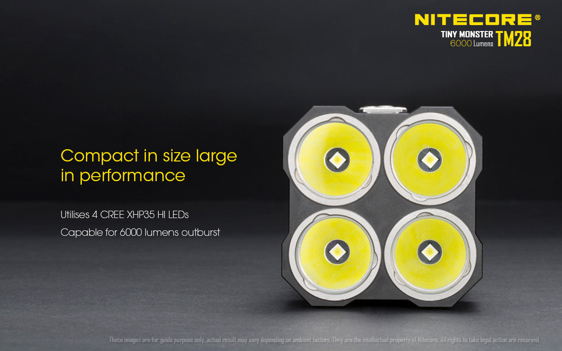 NITECORE 6000 LUMEN RECHARGEABLE FLASHLIGHT WITH NBP68HD BATTERY PACK - TM28SET