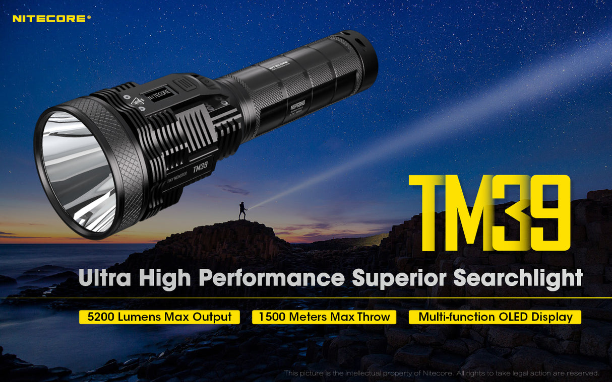 NITECORE TM39 5200 LUMEN LONG THROW RECHARGEABLE FLASHLIGHT - TM39