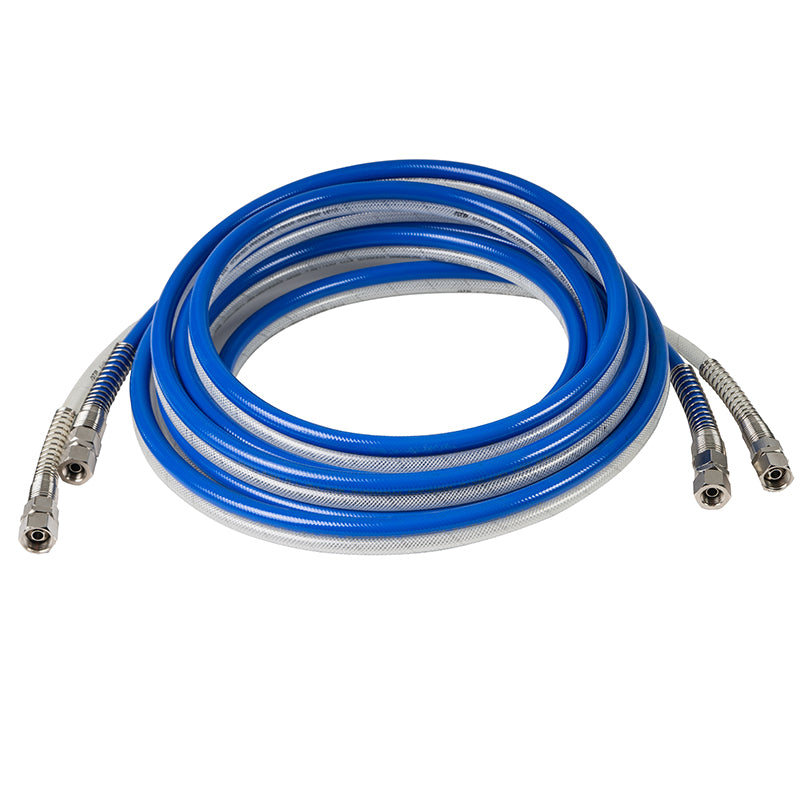 IWATA TWIN AIR/PAINT REINFORCED HOSE 8MM X 2M + FITTINGS - TPH8.2