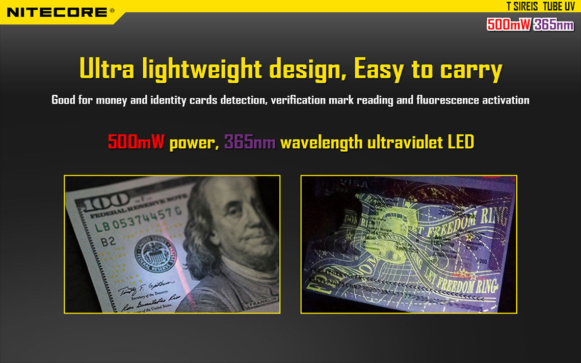 NITECORE TUBE UV RECHARGEABLE KEYCHAIN LIGHT - TUBE UV