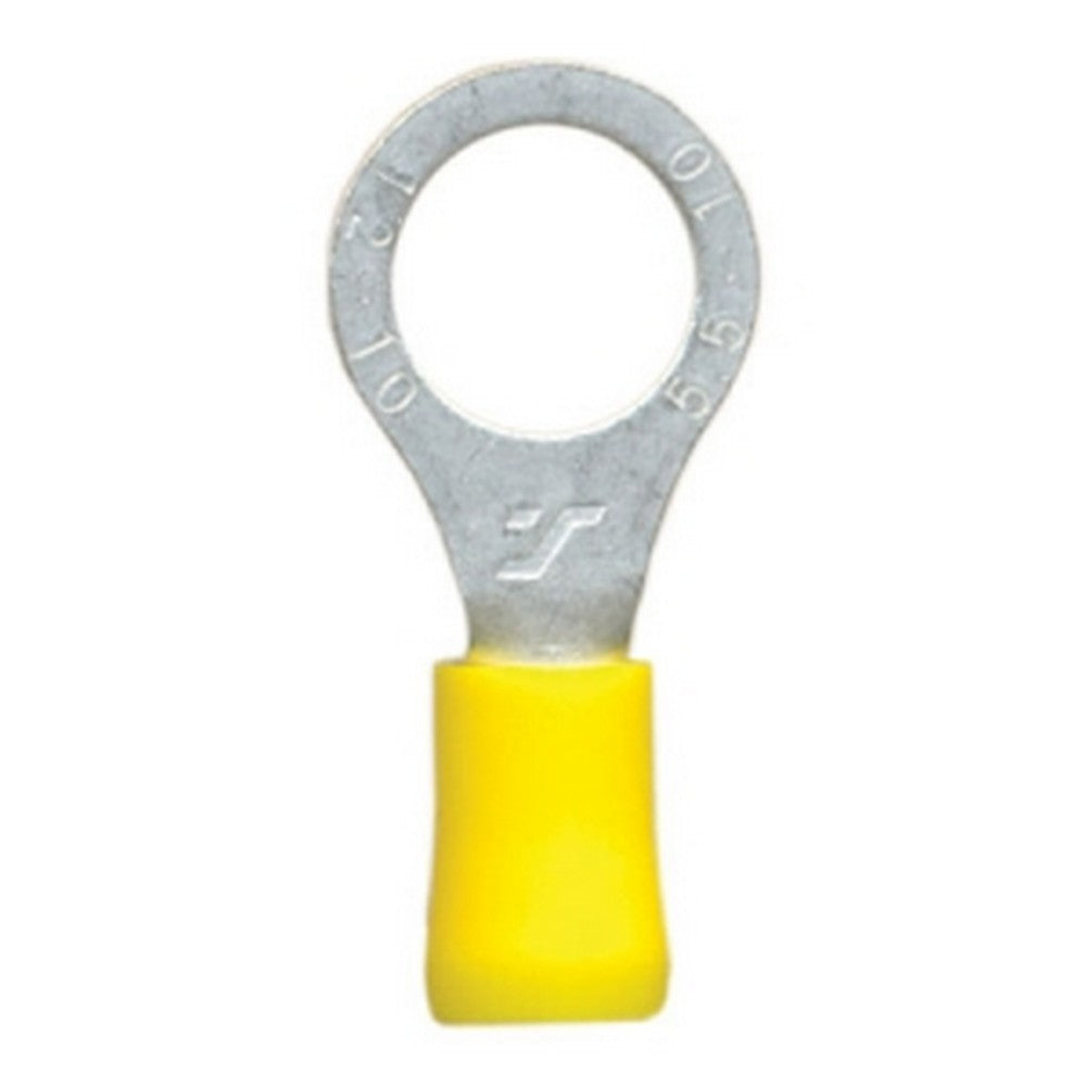 YELLOW RING CRIMP TERMINALS 10.5MM - PACK OF 100 - WCI142