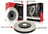 Audi R8 DBA 5000 2-piece Clear Anodised Hat T3 Slotted KP F Disc Brake Rotors