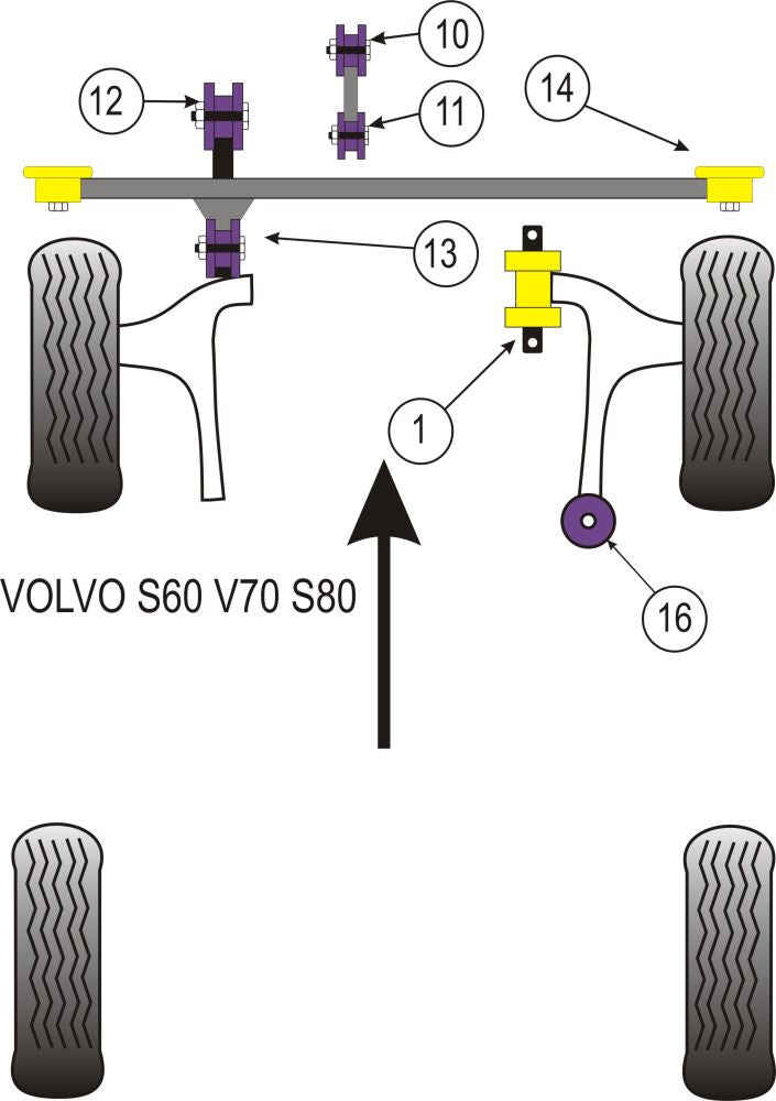 Volvo Rear Subframe Front Mounting Bush