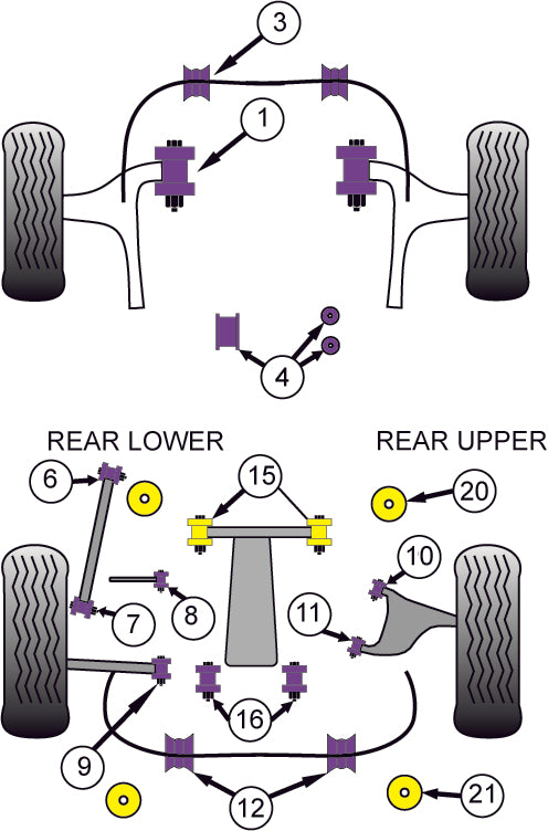 Subaru Rear Diff Rear Mounting Bush