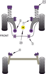 Front Strut Top Mount Bush Washer