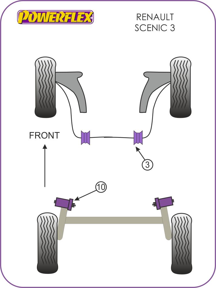 Renault Upper Engine Torque Mount - Fast Road/Track