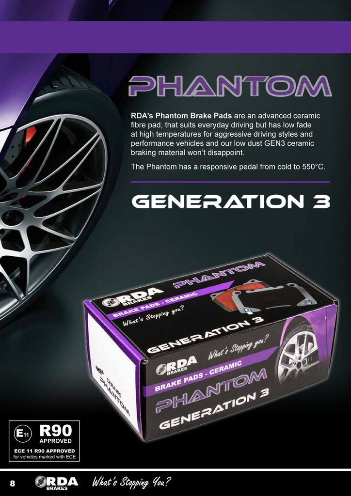 RDA Phantom Ceramic Gen 3 Disc Brake Pads- Free Shipping NZ Wide