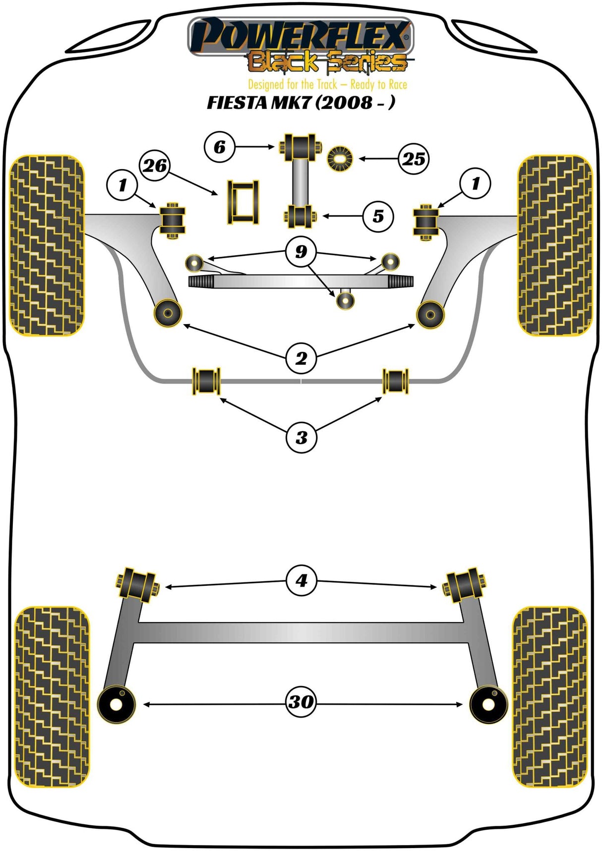 Front Anti Roll Bar To Chassis Bush 22mm