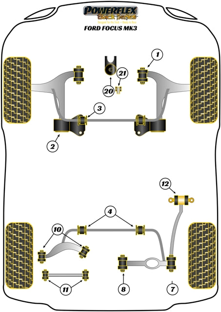 Ford Focus Steering Rack Mounting Bush