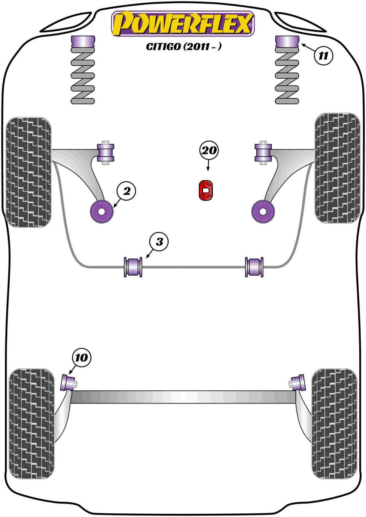 Front Strut Top Mount Bush Washer