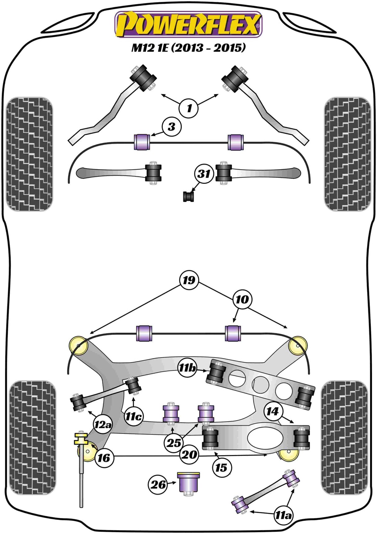 Rear Subframe Front Mounting Bush (Fast Road)