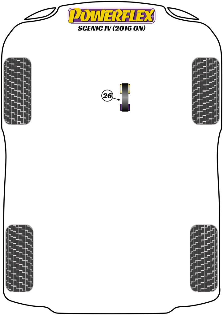 Renault Upper Engine Torque Mount - Fast Road/Track