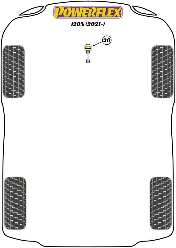 Hyundai i20 Lower Torque Mount Small Bush 12mm