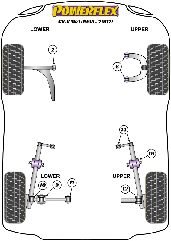 Honda Rear Lower Shock Mounting Bush