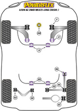 Front Wishbone Rear Bush, Caster Adjustable
