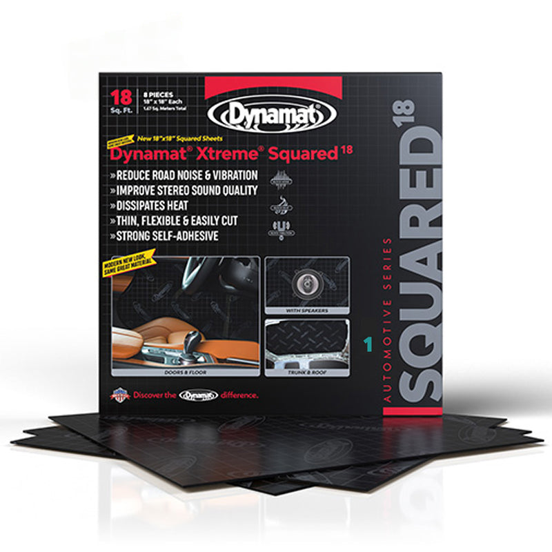 DYNAMAT XTREME SQUARED SOUND DEADENING (457MM x 457MM 1.72MM 1 INCH CUTTING GRID) - 8 SHEET PACK - 10420