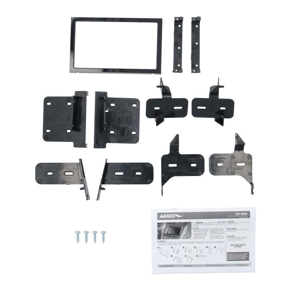 FITTING KIT MULTI-KIT FOR FORD 8" FACTORY SCREEN 2011-2023(BLACK) - 107-FD11