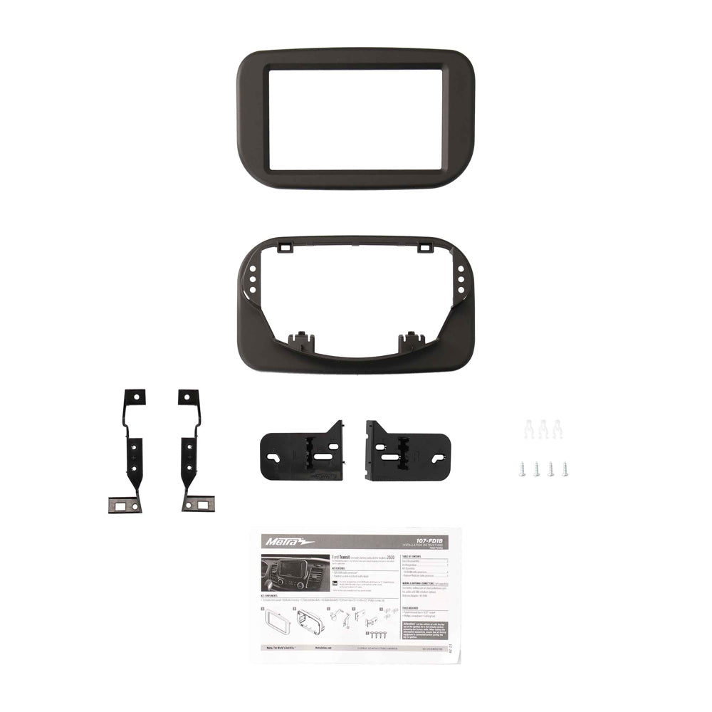 FITTING KIT DASH KIT FORD TRANSIT (VO) 2020 - 2022 (MATTE BLACK) - 107-FD1B