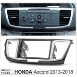 FITTING KIT HONDA ACCORD 2013 - 2018 DOUBLE DIN (MATT BLACK/SILVER) - 11-443