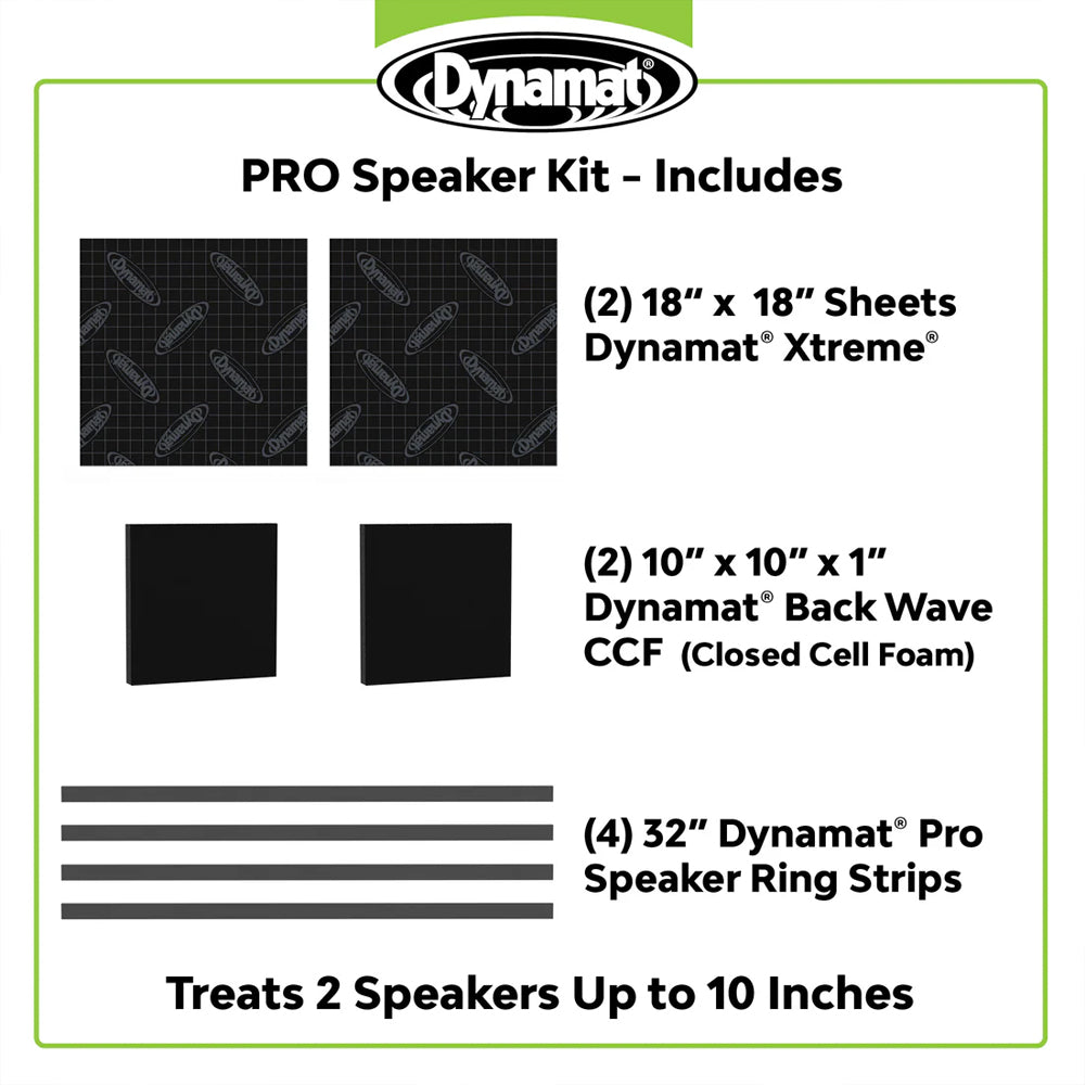 DYNAMAT PRO SPEAKER KIT (457MM X 457MM X 5MM) - 2 SHEET PACK (0.84 SQ METRE COVERAGE) - 21410