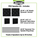 DYNAMAT PRO SPEAKER KIT (457MM X 457MM X 5MM) - 2 SHEET PACK (0.84 SQ METRE COVERAGE) - 21410