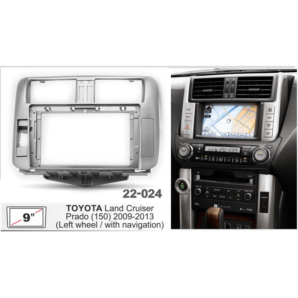FITTING KIT 9" TOYOTA LAND CRUISER PRADO (150) 2009 - 2013 (SILVER) - 22-024