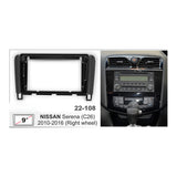 FITTING KIT 9" DASH NISSAN SERENA (C26) 2010 - 2016 (GLOSS BLACK) - 22-108