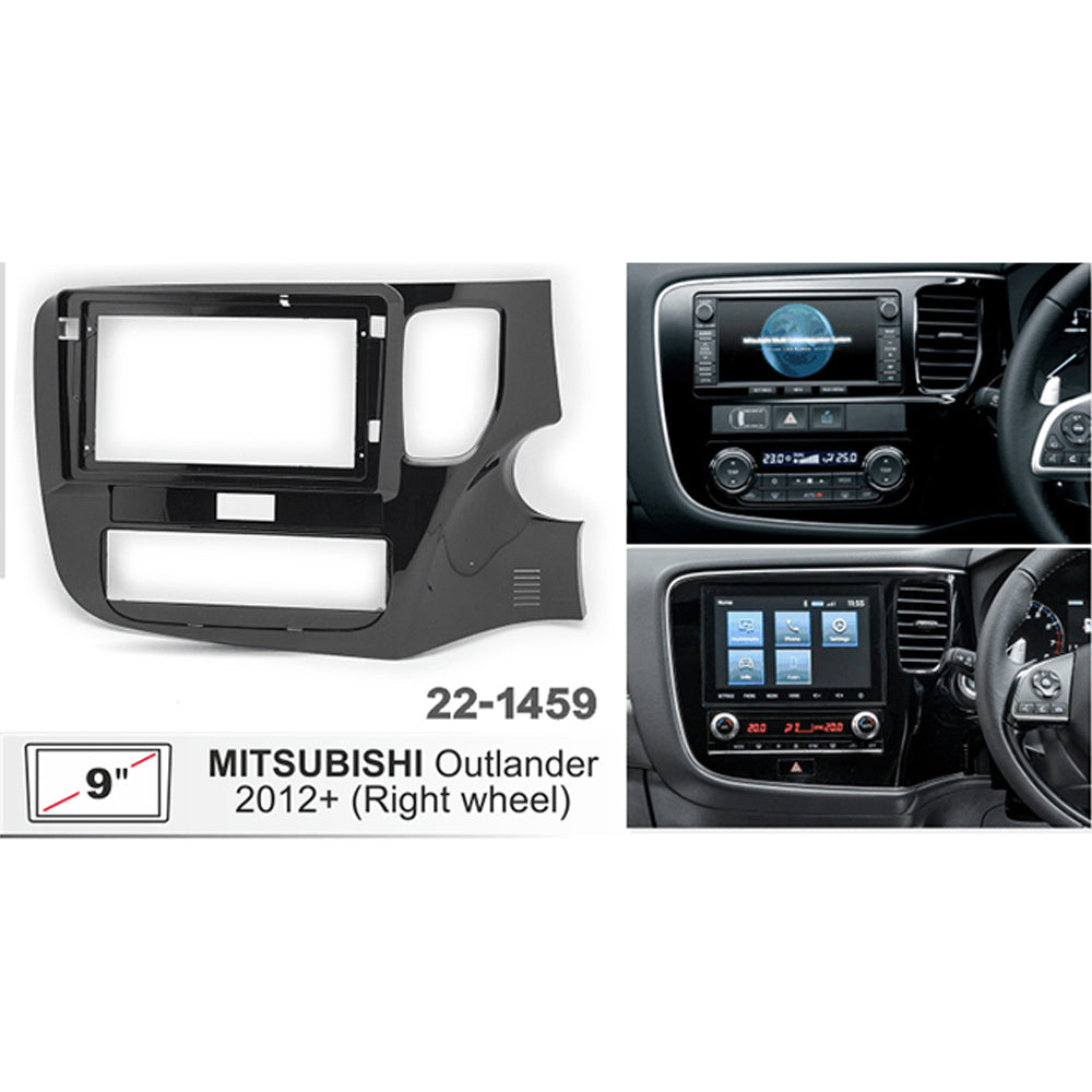 FITTING KIT 9" DASH MITSUBISHI OUTLANDER 2012 - 2022 (GLOSS BLACK) - 22-1459