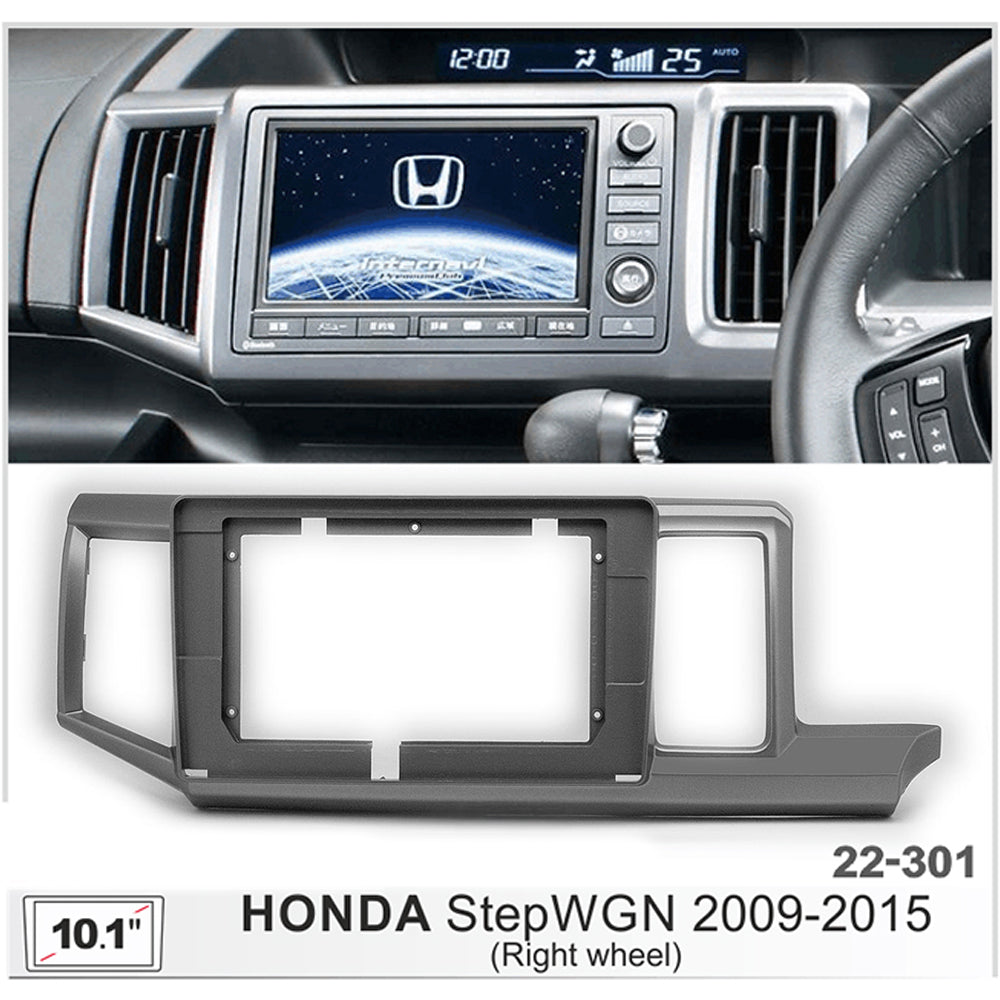 FITTING KIT 10.1" DASH HONDA STEPWAGON 2009 - 2015 (SILVER) - 22-301