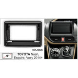 FITTING KIT 9" DASH TOYOTA NOAH , ESQUIRE , VOXY 2014 - 2021 (BLACK) - 22-968
