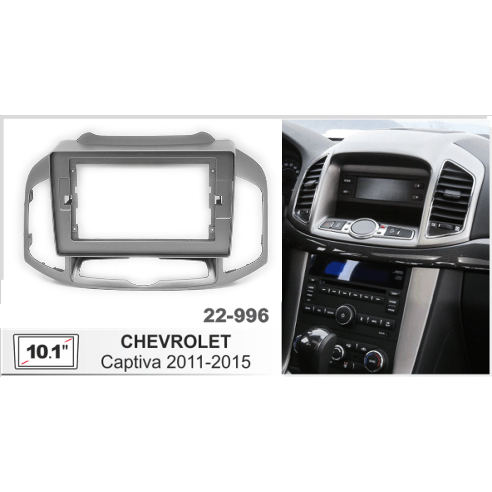 FITTING KIT 10.1" DASH CHEVROLET / HOLDEN CAPTIVA 7 - 2011 - 2015 (SILVER) - 22-996
