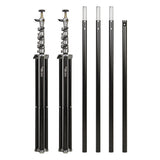 PHOTTIX SALDO BACKDROP STAND KIT, CHROME & BLACK - 2.8 X 3.2M - 83431