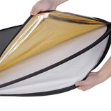 PHOTTIX 5-IN-1 PREMIUM REFLECTOR WITH HANDLES - 120CM - 86498