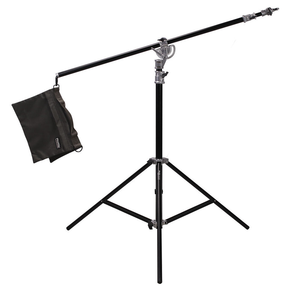 PHOTTIX SALDO 395 STUDIO BOOM, LIGHT STAND & SANDBAG, CHROME & BLACK - 395CM - 88221