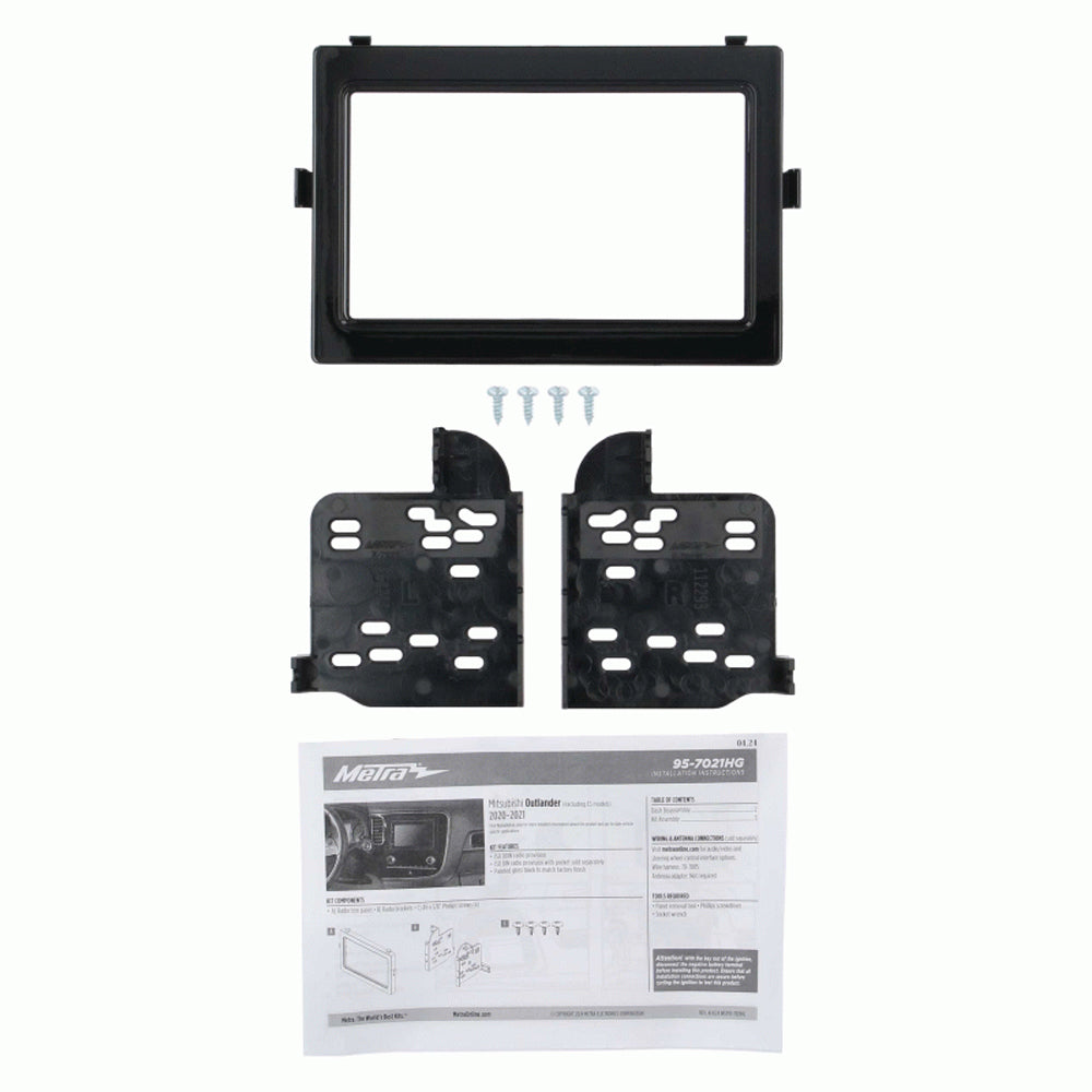 FITTING KIT MITSUBISHI OUTLANDER 2019 - 2023 DOUBLE DIN (BLACK) - 95-7021HG