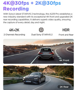 VIOFO DASHCAM A229 PRO 4K FRONT + 2K INTERNAL 5GHZ WIFI + GPS - A229-PRO-2CH-IR