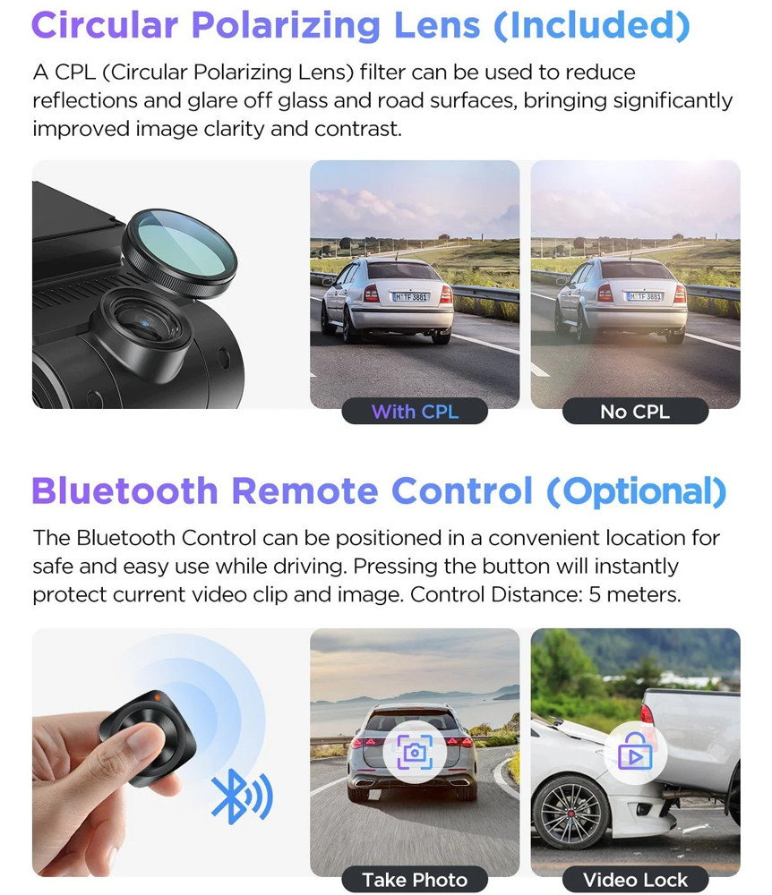 VIOFO DASHCAM A229 PRO 4K FRONT + 2K INTERNAL 5GHZ WIFI + GPS - A229-PRO-2CH-IR