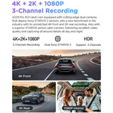 VIOFO DASHCAM A229 PRO 4K FRONT + 2K INTERNAL + 2K REAR 5GHZ WIFI + GPS - A229-PRO-3CH-IR