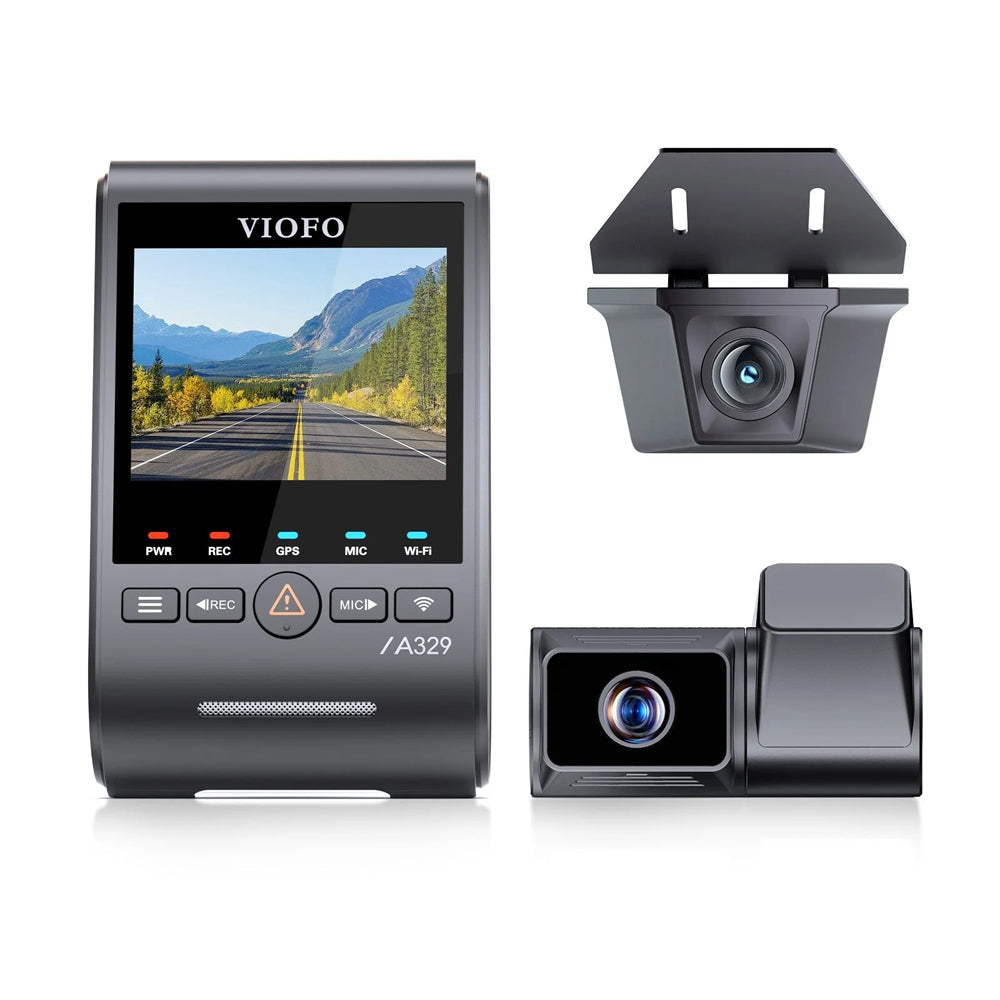 VIOFO DASHCAM A329 4K FRONT + 2K TELEPHOTO + 2K WATERPROOF REAR WIFI 6 GPS - A329TW-3CH