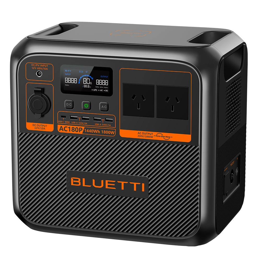 BLUETTI AC180P HOME & PORTABLE POWER STATION | 1800W (2700W SURGE) 1440WH - AC180P