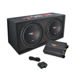 CERWIN VEGA XED SERIES DUAL 12" SUBWOOFER & VENTED ENCLOSURE WITH AMPLIFIER BASSKIT - BKX212V
