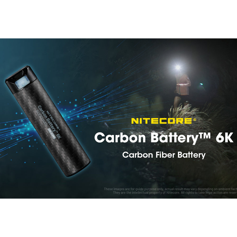 NITECORE LI-ION RECHARGEABLE USB C BATTERY 6000MAH 3.6V - CARBONBATTERY6K